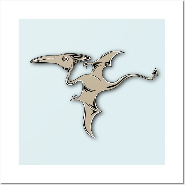 Pterodactyl Flying Wall Art by martinussumbaji